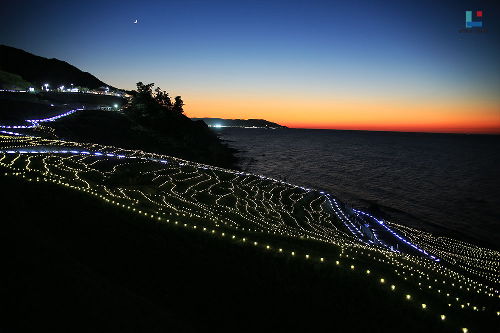 白米千枚田（輪島市）夜景